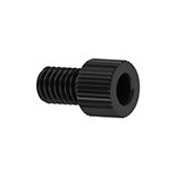 Super Flangeless™ Fitting PEEK, M6 Flat-Bottom, for 2mm OD - Black/Natural Standard - Single